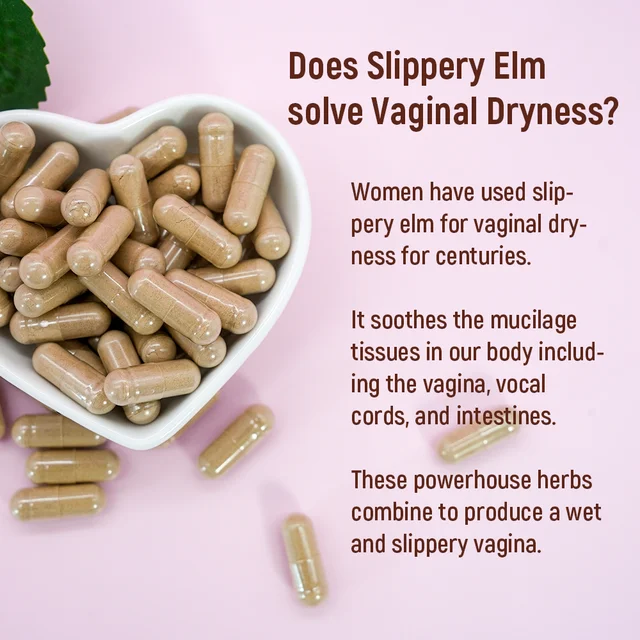 how does slippery elm bark solves vagina dryness​